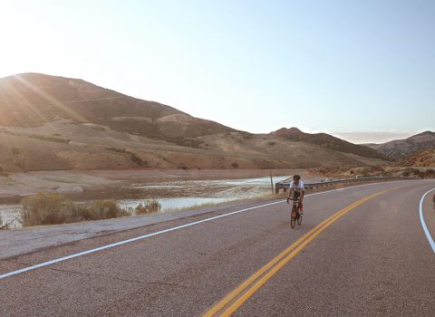 Aerial Footage Bike Ride